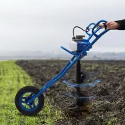 Wheelbarrow 63cc Post Hole Digger Petrol Posthole Earth Auger Fence Borer Drill
