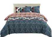 Stripe Doona Duvet Quilt Cover Set Double Queen Bed Pillowcase