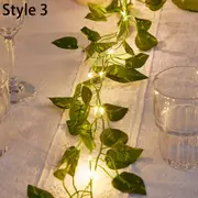 10M 100 LED Battery Operated Ivy Vine Fairy String Light Garden Outdoor Wall - Green Dill Leaf