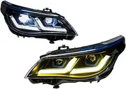 Car Compatible For BMW E60 2003-2010 Headlight DRL Hella 12V H7 LED Bi Xenon Bulb Fog Light Automotive Tools 2 PCS 530 Cars Accessories(2007-2010B,R-H-D)