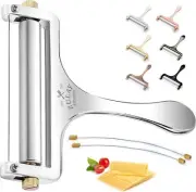 Stainless Steel Wire Cheese Slicer - Adjustable Hand Held Cheese C