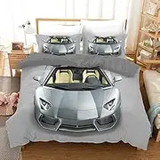 Sports Car Quilt Doona Duvet Cover Set Single Double Queen Size Available Double, 2 Pillow Cases