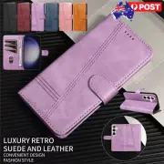 For Samsung Galaxy S25 S24 S23 S22 S21 S20 Note20 Flip Case Leather Wallet Cover