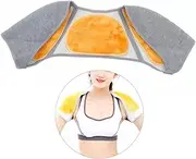 Shoulder Warmer Double Shoulder Wrap Brace Bamboo Charcoal Fiber Xl for Warmth and Support