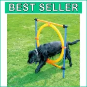 All-in-One Dog Agility Training Kit - Jump Ring & Hurdles for Outdoor Play