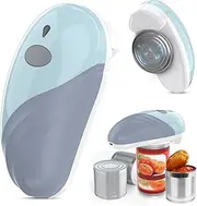 Electric Can Opener, Rechargeable and USB Cable Automatic Can Opener with One-Touch Operation,Safe for All Can Sizes Kitchen Gadget Can Openers for Seniors, Arthritis and Mum (Blue)