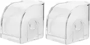 Ipetboom 2pcs Box Transparent Watch Box for Men Small Acrylic Display Case for Home Shop All Purpose Design with Clear Visibility and Hanging for Easy Display