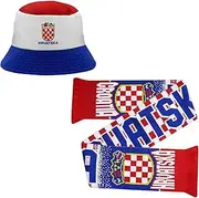 Beyond Happy Croatia Bucket Hat - Traditional Hrvatska Flag Red, White, Blue Heavy Duty Sun Hat - (100% Cotton, Unisex Design Football & Olympics Support)