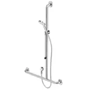 Caroma Care Accessible Shower Set with Inverted T Rail WELS 4 STAR 7.5L/MIN