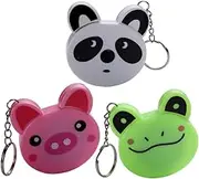 WATIIFUFU 3pcs Automatic Retractable Animal Keychain Measuring Tape Flexible Measure Tape for Body Sewing and Craft Projects Panda Frog Pig Designs Portable and Accurate