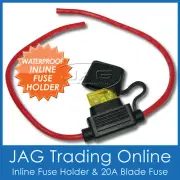 1 x WATERPROOF INLINE BLADE FUSE HOLDER with 20 AMP BLADE FUSE 20A -Boat/Caravan