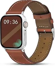Biggyboom Italy Leather Watch Bands Compatible with Apple Watch 49mm 46mm 45mm 44mm 42mm 41mm 40mm 38mm Women Men, Top Grain Genuine Leather Strap for iWatch Series 10 9 8 7 6 SE 5 4 3 2 1 Ultra1 2