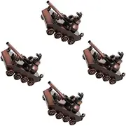 BESTOYARD 4pcs Craftsmanship Iron Art Tank Model Tank Scene Models Army Vintage Statue Collectible Decor