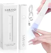 SAVILAND U V Light for Nails: Handheld Gels Lamp for Gel Nails Flash Cure Lamp for Gel Nails LED Nail Lamp Portable Mini Nail Dryer Gel Polish Nail Glue Gel USB Flashlight Home DIY Manicure Nail Art