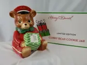 2010 LE Cubby Bear Christmas Cookie Jar from Harry & David Delivery Postman -NEW