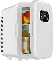 [PawVogue] 10L Portable Mini Fridge, Compact Car & Skincare Refrigerator with Cooling & Heating for Bedroom, Office, Dorm, Travel, Makeup Storage