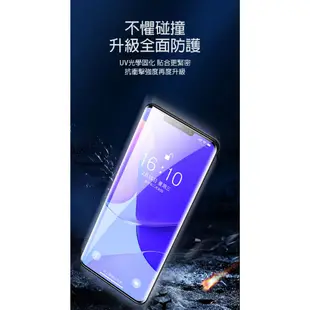 SAMSUNG S22 Ultra 曲面螢幕 UV固化防爆膜 保護膜 抗暴膜-2片裝(含燈)