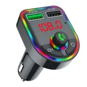 Wireless Car Bluetooth FM Transmitter MP3 Radio TF/U Disk Play USB Fast Charger