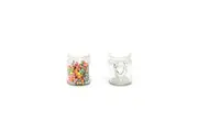 96x Small Glass Heart Jars 150ML Storage Container Decor Spice Bottle Kitchen