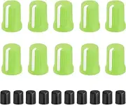 uxcell 10pcs Potentiometer Knobs,D-Shaft Replacement Rubber Potentiometer Control Knob Replacement Push Rod Cap for DJ Controller Mixer Console Encoder Speaker(Green White)