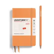 Weekly Planner & Notebook 2025, Hardcover (Apricot) - A6