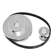 8mm Bore Synchronous Wheel - 2GT Timing Pulley 20 and 60 Teeth Synchronous Wheel,Mechanical with 6mm Belt Timing Belt for CNC Machine