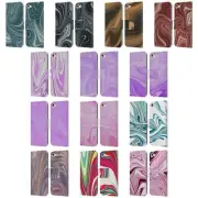 OFFICIAL SUZAN LIND MARBLE SWIRLS LEATHER BOOK CASE FOR APPLE iPOD TOUCH MP3