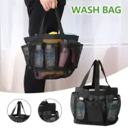 Shower Caddy Mesh Bag with 8 Pocket Portable Large Capacity Shower Tote·-