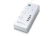 Sansai 4-Way Outlet 2400W Surge Protector Power Board USB-A USB-C Charger Ports