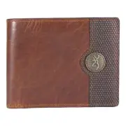 Browning Genuine Leather Western Bi-fold Billfold Men's Wallet, Brown