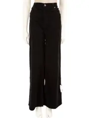 Black Corduroy Wide Trousers
