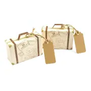 50Pcs Mini Suitcase Candy Box Wedding Favors Gift Packaging Boxes Party Supplies
