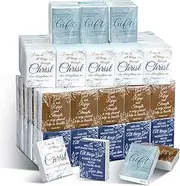 Lincia 120 Pack Bible Theme Facial Tissues in Bulk Regalos Cristianos En Español Scripture 3 Ply Wallet Size Travel Tissue Mini Individual Decorations Christian Gifts(English Bible Classic)