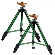 Impact Sprinkler Head on Tripod Base, Heavy Duty Brass Sprinkler 2 Pack Tall