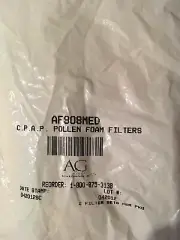 2 Packs Ultra Fine CPAP Pollen Foam Filters AG Industries Stock# AF908MED