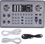 Professional Digital Mixer, Dual Core USB Bluetooth Sound Board Mixing Console, Adjustable High & Low Tones, One Touch Fade, Mute, Noise Reduction for Live Streaming