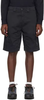 Lens-embellished shorts IT44 Black