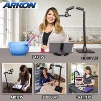 在飛比找momo購物網優惠-【ARKON】專業級桌立式自拍直播架 手機/攝影機/微型投影