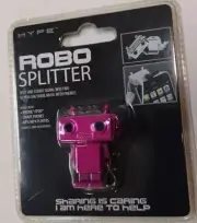 Robot ROBO Splitter PINK CONNECT 2 EARBUDS HEADPHONES Music Share Phone Tunes