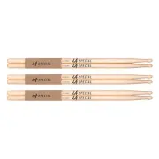 Promark LA Specials 5A Hickory Drumsticks, Classic Oval Wood Tip, Three Pairs