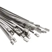30 Pack 19.7 Inch Heavy Duty Stainless Steel Zip Ties Wire Locking Exhaust Wrap