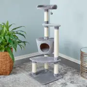 Two by Two Berkeley - Gray Scratching Post Cat Furniture - 54 in. Tall