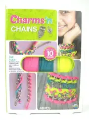 Orb Charms' n Chains Jewelry Craft 48 Piece Make 10 Accessories Kid's Brand New