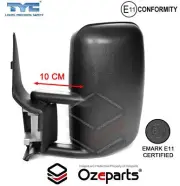 LH LHS Left Hand Manual Door Mirror Black For Mercedes Sprinter Van 2000~2006