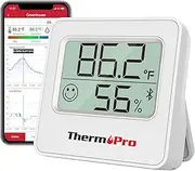 ThermoPro TP357 Digital Hygrometer Indoor Thermometer, 260FT Bluetooth Humidity Meter with Smart App, Room Humidity Gauge with Humidity Sensor, 2-Year Data Storage and Export