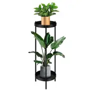 2 Tiers Metal Plant Stand, Flower Pots Shelf Indoor Outdoor Planter Holder Garden Rack Storage
