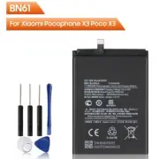 New Replacement Phone Battery BN61 For Xiaomi Pocophone X3 Poco X3 6000 mAh