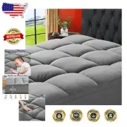 Luxury Pillow Top Mattress Cover for Cal King - Soft Down Alternative Fill