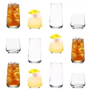 12pc LAV Lal Glassware Set Highball Cocktail Glasses Water Whiskey Tumblers
