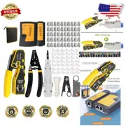 LEATBUY Professional RJ45 Crimping Tool - Durable Network Wire Stripper Kit